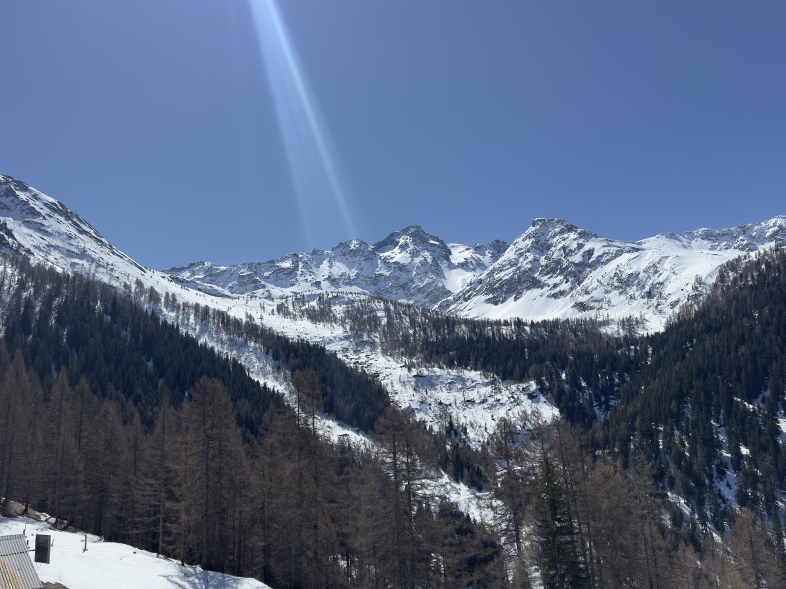 Winter landscape in the Goms valley